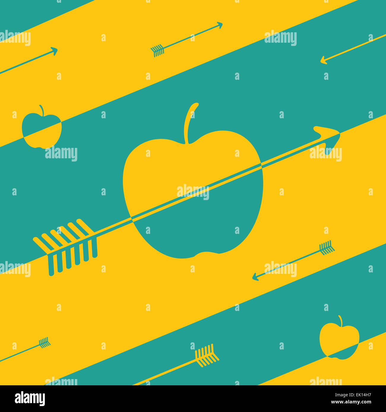 Arrow in Apple Stock Photo - Alamy