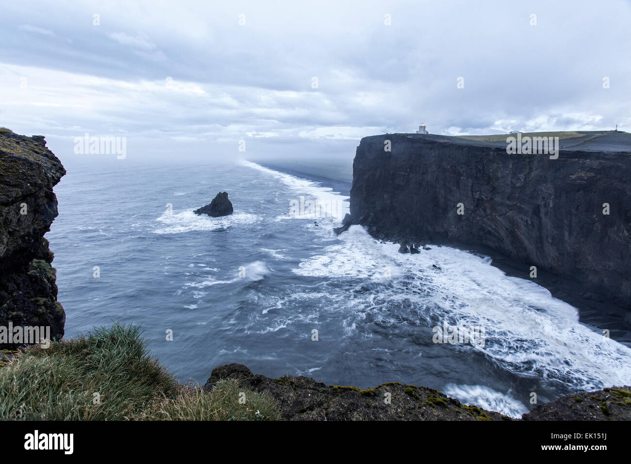 View from Dyrhólaey Iceland looking west Stock Photo