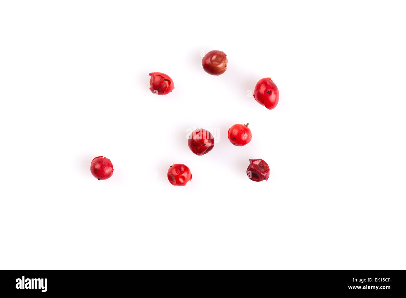 red peppercorns seeds isolated on white background Stock Photo Alamy
