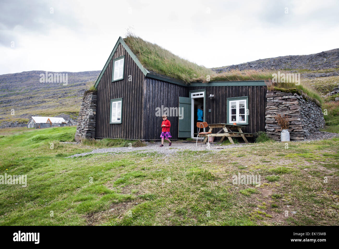 Litlibaer Farm house in the Westfjords of Iceland. Stock Photo