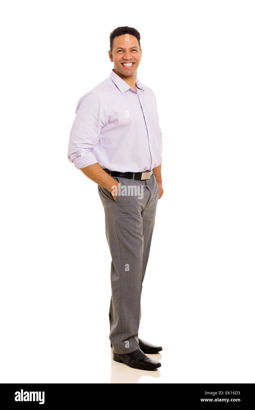 handsome business man standing on white background Stock Photo - Alamy