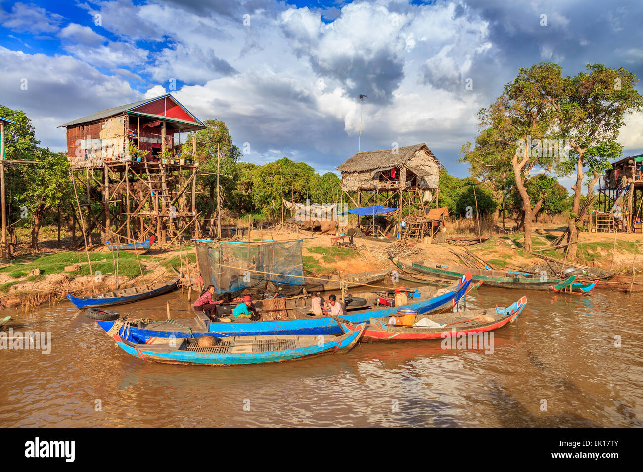 Kampong Phulk floating village Stock Photo