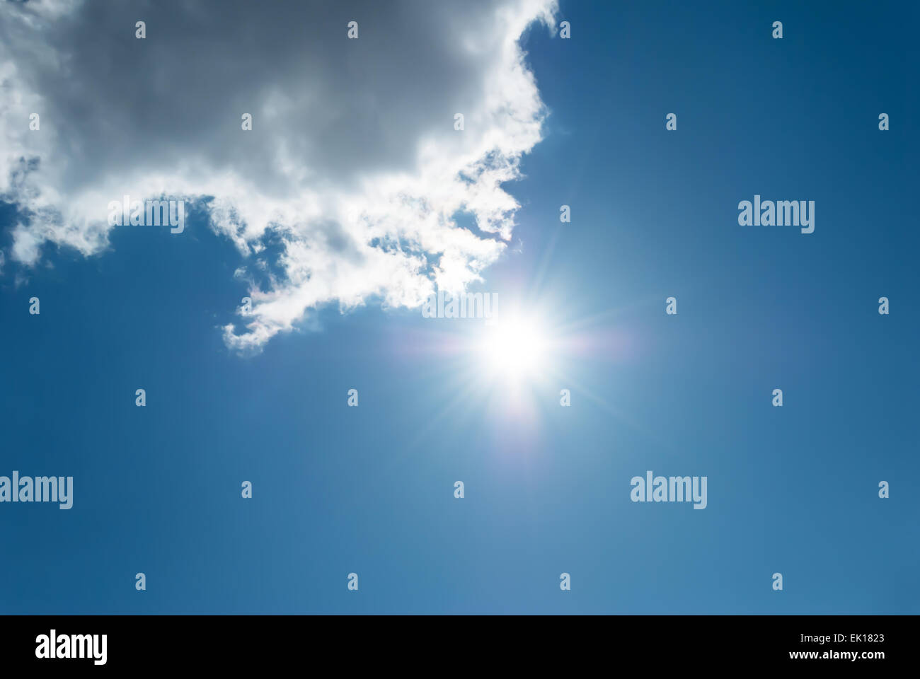 Sun was coming out from behind the clouds. Stock Photo