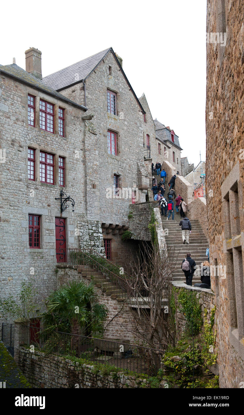 Mont Saint Michel, Normandy , France January 2, 2014 View Houses