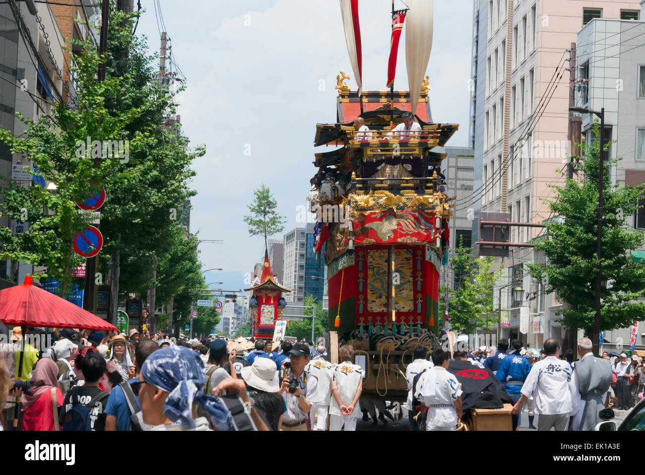 Float parade during Kyoto Gion Matsuri, Kyoto, Japan Stock Photo Alamy