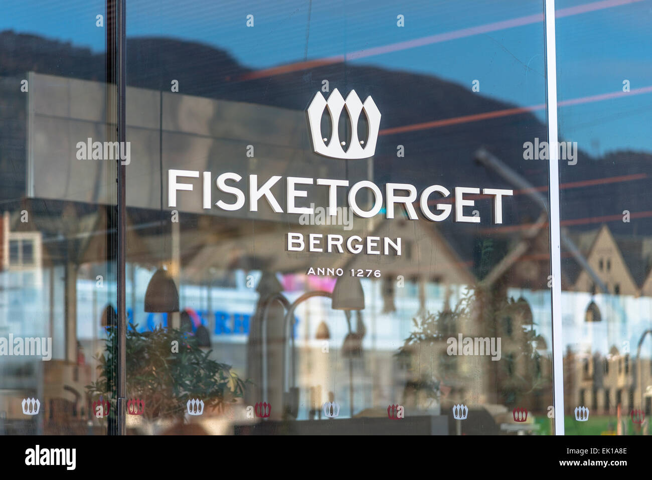 Famous Fish Market in Bergen one of the highly visited tourist attractions in Bergen Stock