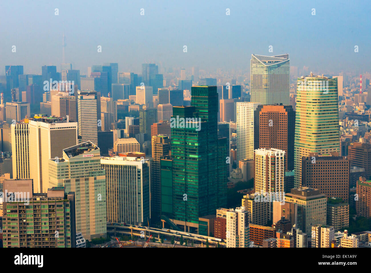 High rises in the downtown, Tokyo, Japan Stock Photo