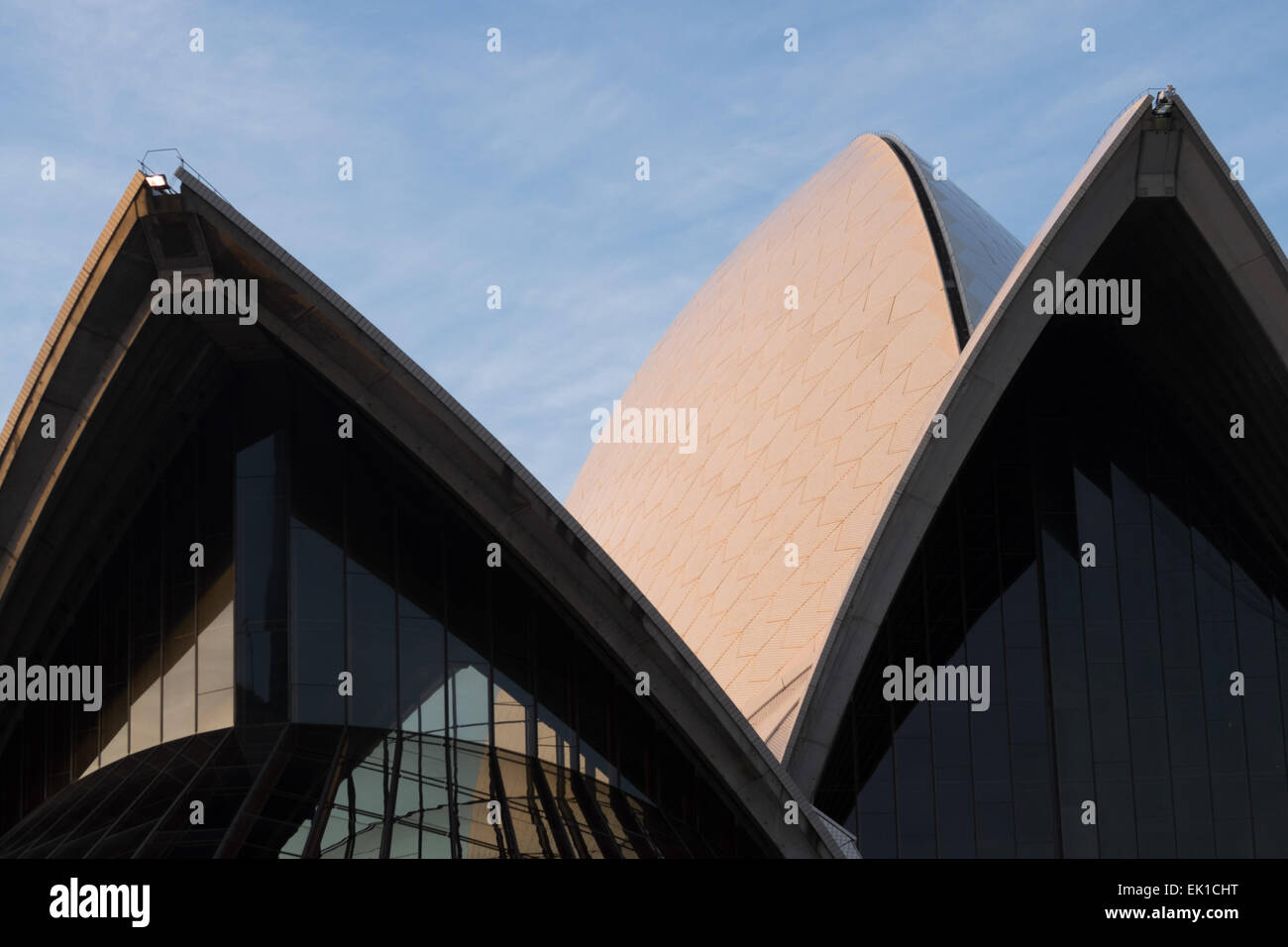 Detail photos of the Sydney Opera House, by architect Jørn Utzon Stock ...