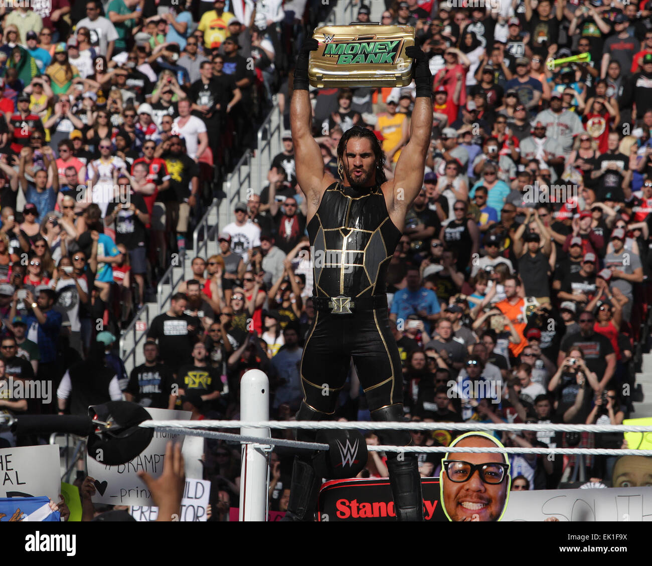Santa Clara, California, USA. 29th Mar, 2015. Seth Rollins during WWE  WrestleMania 31 at Levi's Stadium in front of 76,000 fans. © Matt  Roberts/ZUMA Wire//Alamy Live News Stock Photo - Alamy
