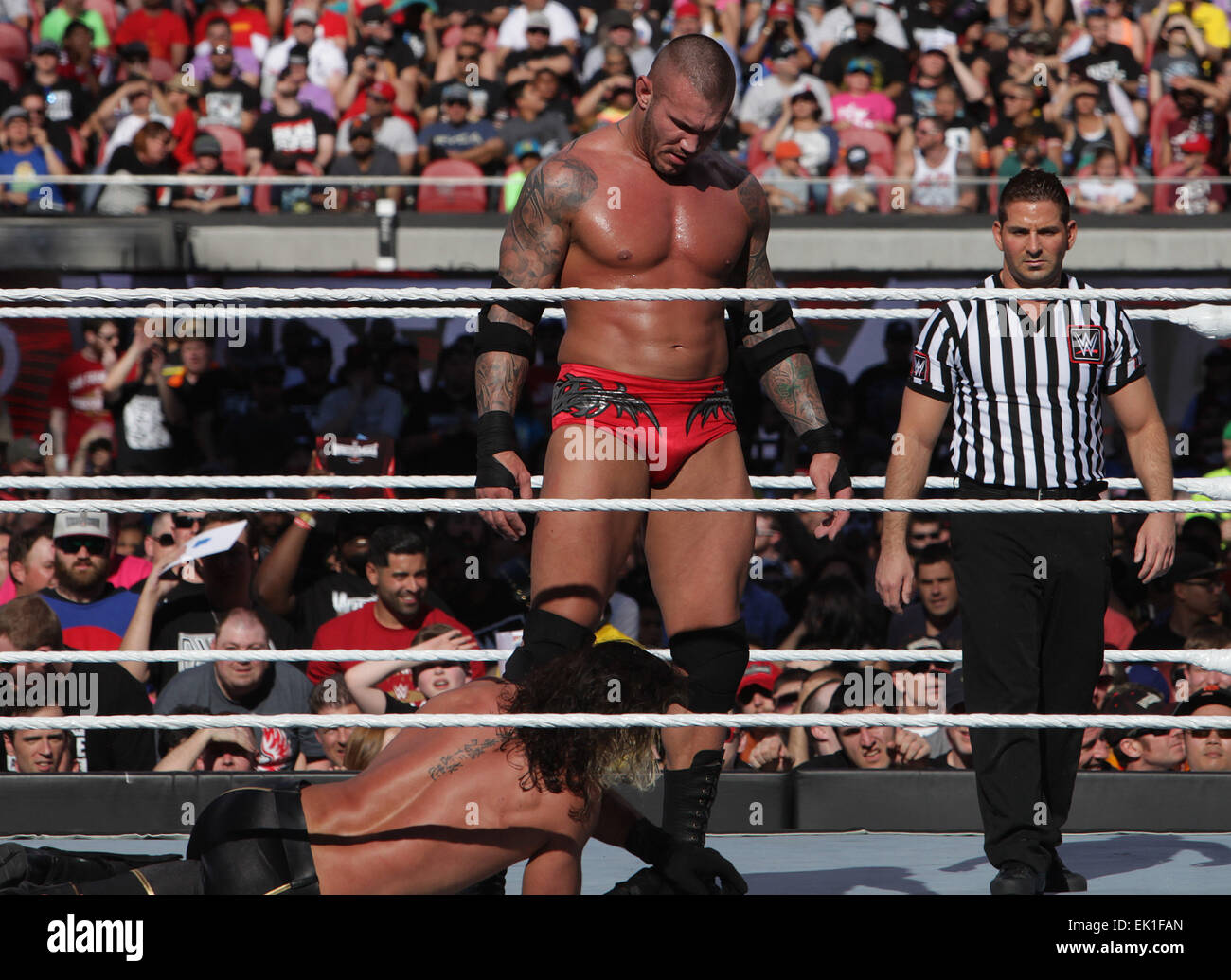 Mar 29, 2015 - Santa Clara, California, U.S. - Randy Orton during WWE WrestleMania 31 at Levi's Stadium in front of 76,000 fans. (Credit Image: © Matt Roberts/ZUMA Wire/ZUMAPRESS.com) Stock Photo