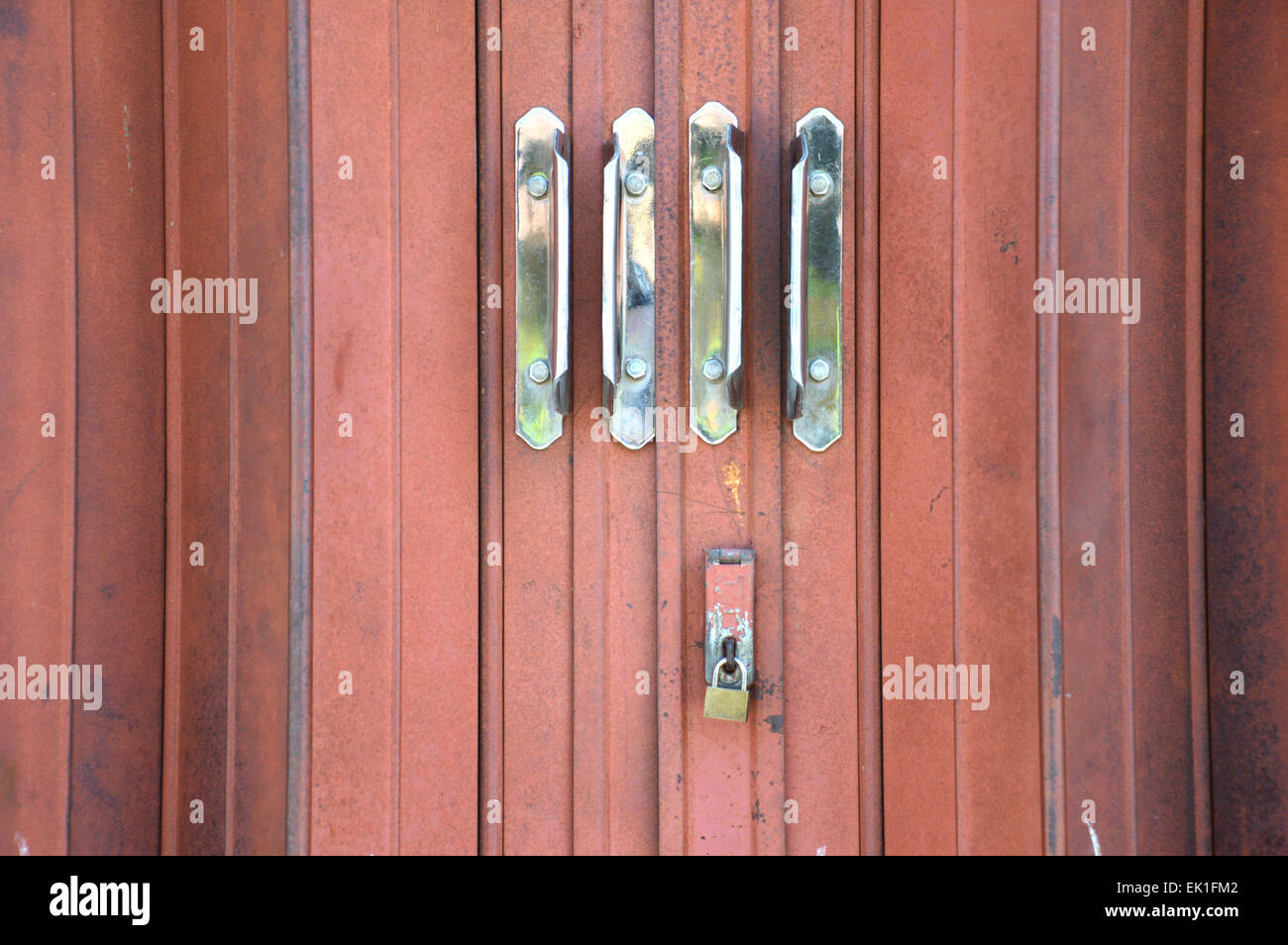 red iron door Stock Photo Alamy