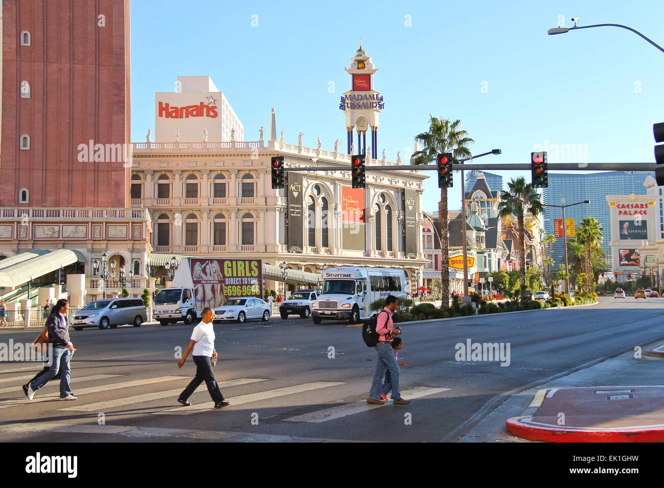 LAS VEGAS, NEVADA, USA OCTOBER 20 Pedestrians in downtown on