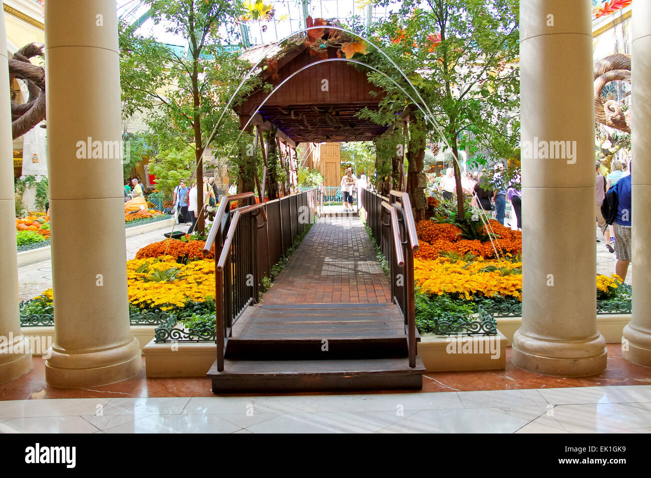 LAS VEGAS, NEVADA, USA - OCTOBER 21, 2013 : Bellagio Hotel in Las Vegas, Bellagio Hotel and Casino opened in 1998. This luxury hotel owned by MGM Resorts International Stock Photo