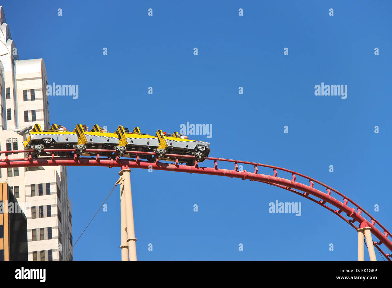 LAS VEGAS, NEVADA, USA OCTOBER 21, 2013 Tourists ride on a roller