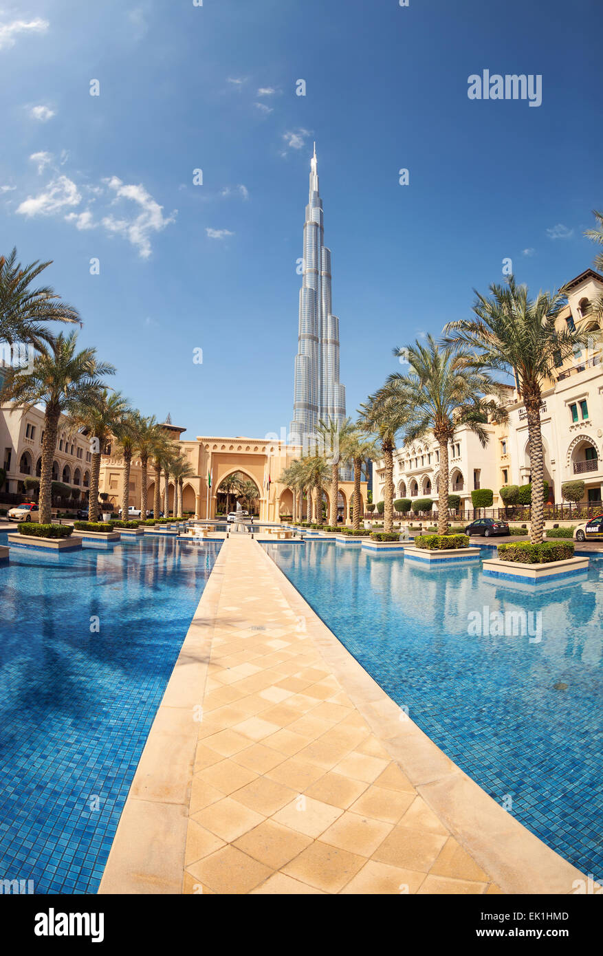 DUBAI, UAE - FEBRUARY 24 - Downtown Dubai with Burj Khalifa in the  background, the tallest building in the world,  m tall Stock Photo -  Alamy