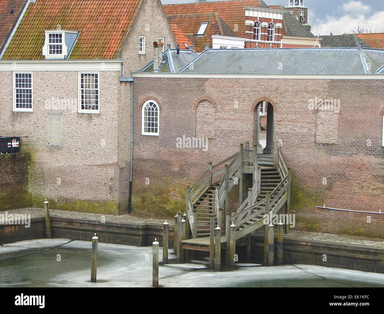 Stairs in the port city Heusden. Netherlands Stock Photo Alamy