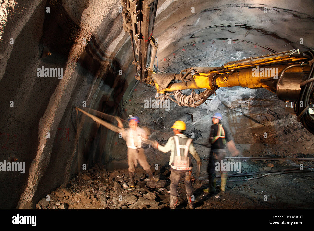 Tunnel workers Stock Photo 80557415 Alamy