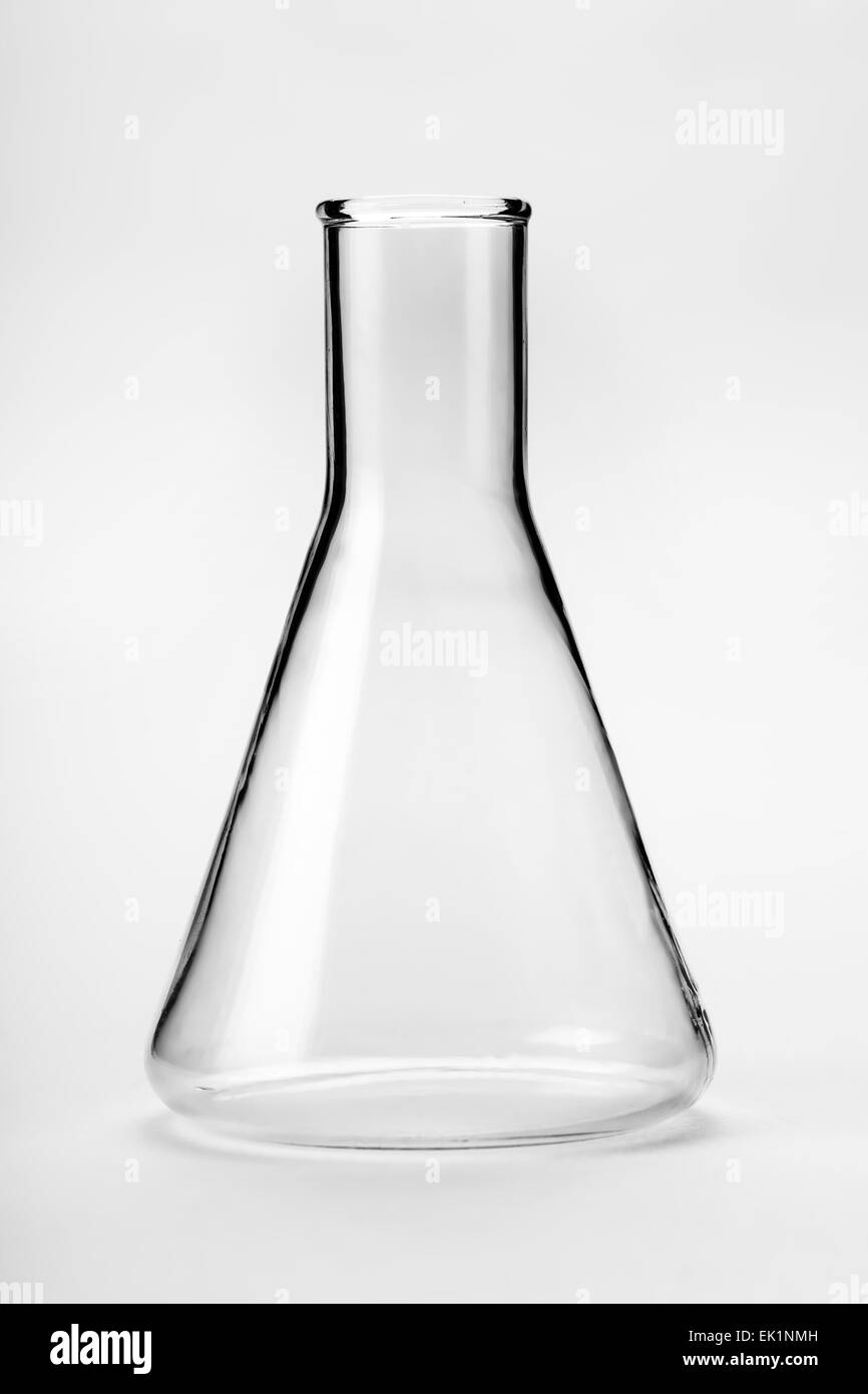 chemical glass flask closeup on a light background Stock Photo Alamy