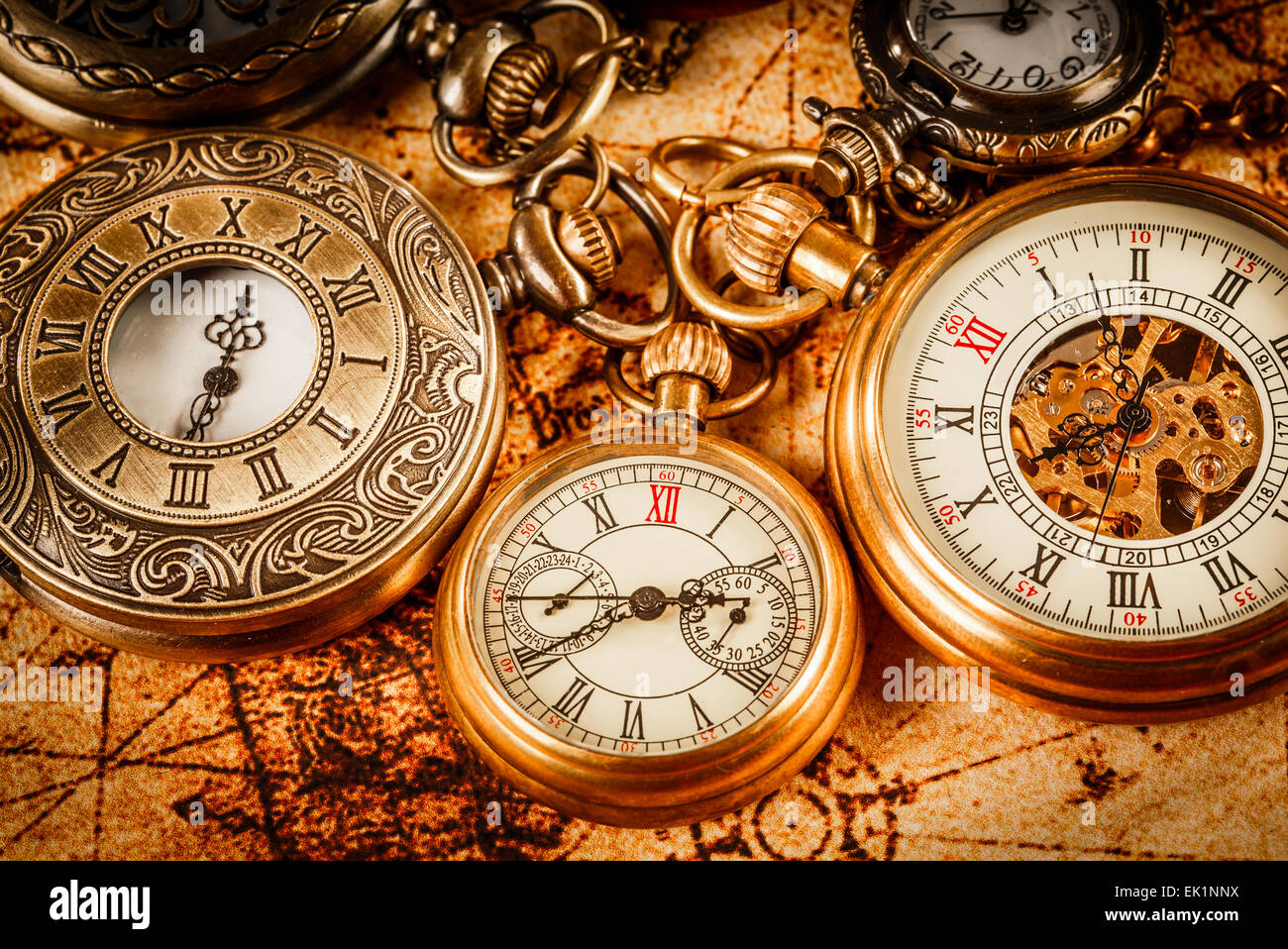 Vintage Antique pocket watch Stock Photo - Alamy