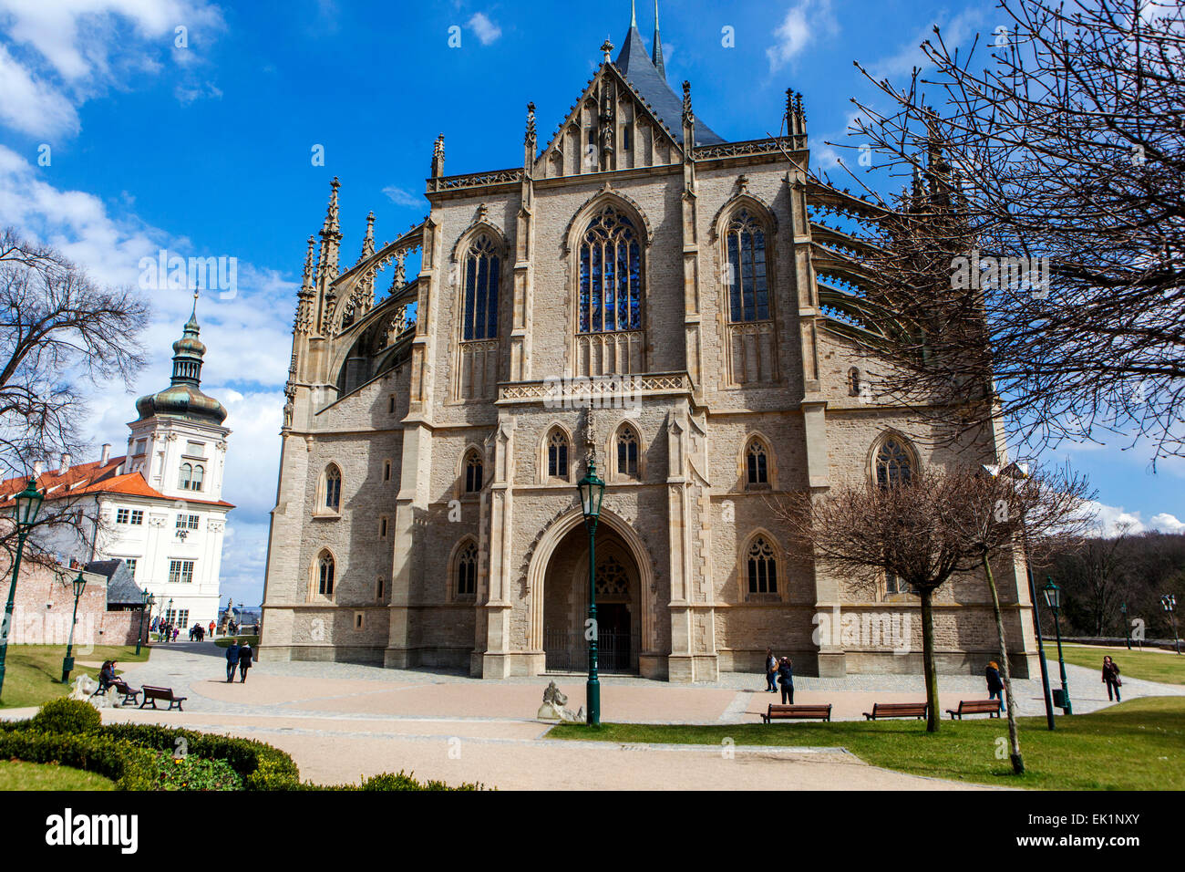 Gothic Cathedral of St. Barbara, Kutna Hora, UNESCO,  Bohemia, Czech Republic Stock Photo