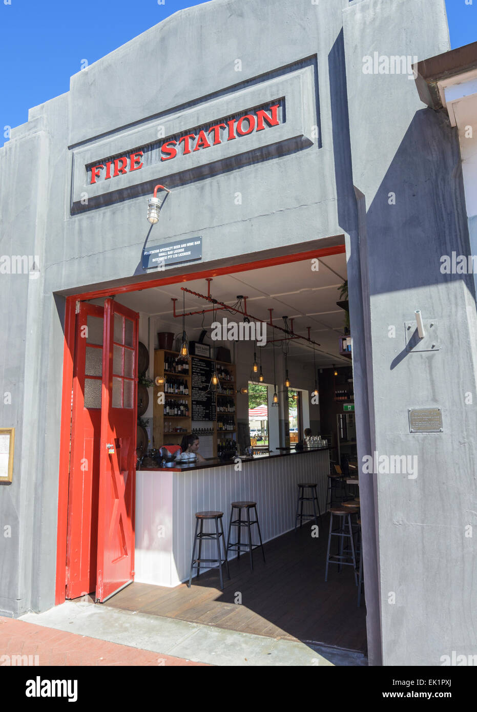 Former Busselton Fire Station No. 2, now a  bar in Busselton, Western Australia Stock Photo