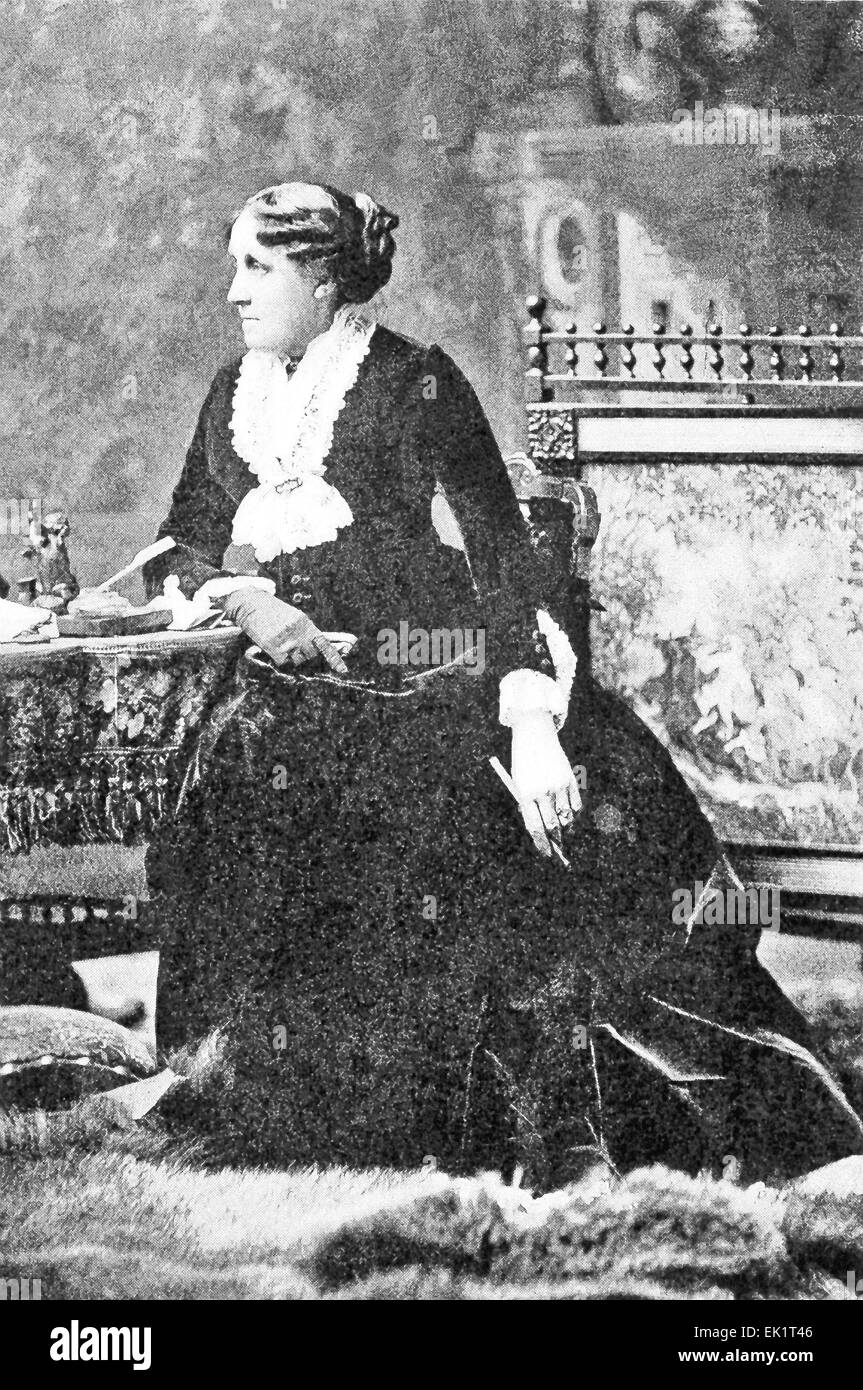 Louisa May Alcott (1832-1888) was an American novelist. She is best known for her novel 'Little Women.' She also wrote 'Little Men' and 'Jo's Boys.' She was born in Pennsylvania. Stock Photo