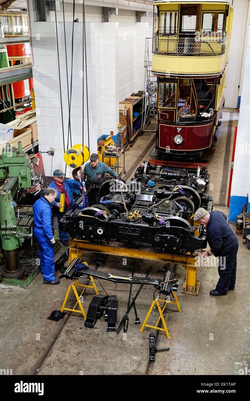Engineers expertly restore a tram & work on an electromechanical bogie