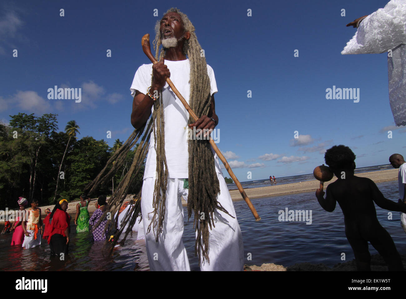 Ifatumese (c) dances to drummers of the Ile Ijosin Otura MejiAwon Osun