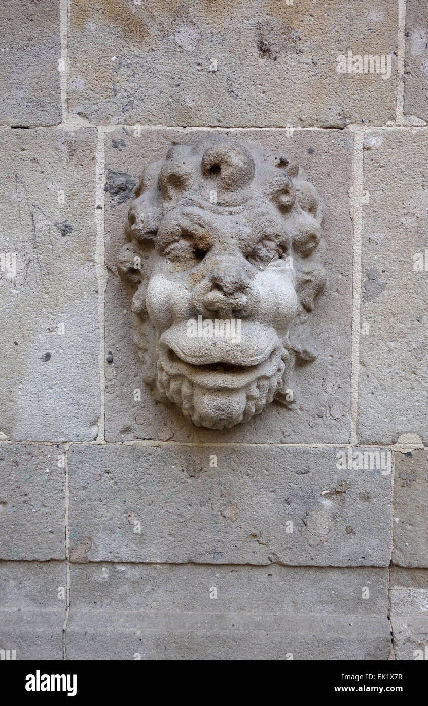 Detail of traditional drinking fountain in el Raval, Barcelona, Catalonia, Spain Stock Photo