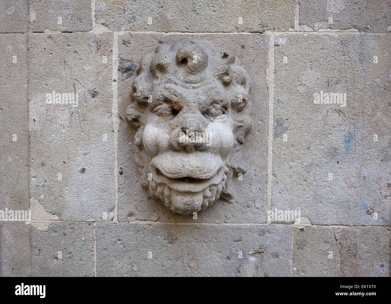 Detail of traditional drinking fountain in el Raval, Barcelona, Catalonia, Spain Stock Photo
