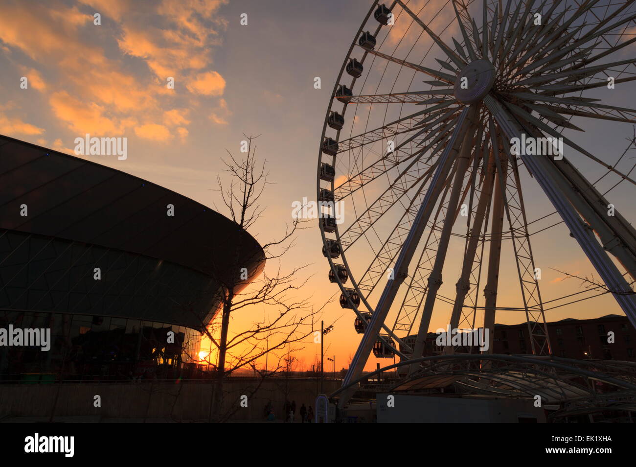 The Wheel of Liverpool tourist attraction, Albert Dock Stock Photo