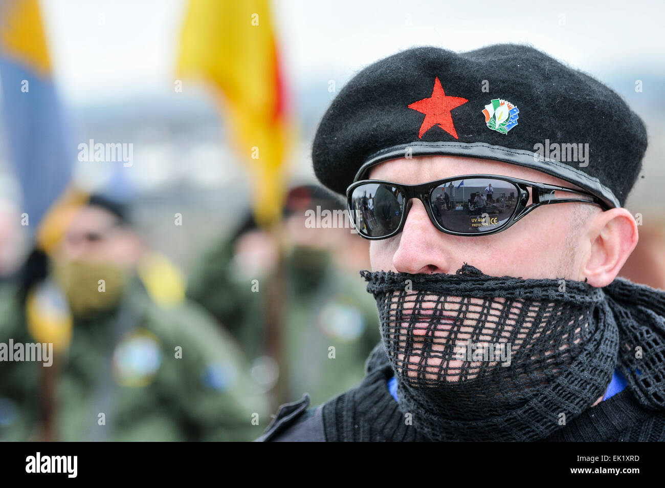 Black berets with insignia or badges hi-res stock photography and images -  Alamy