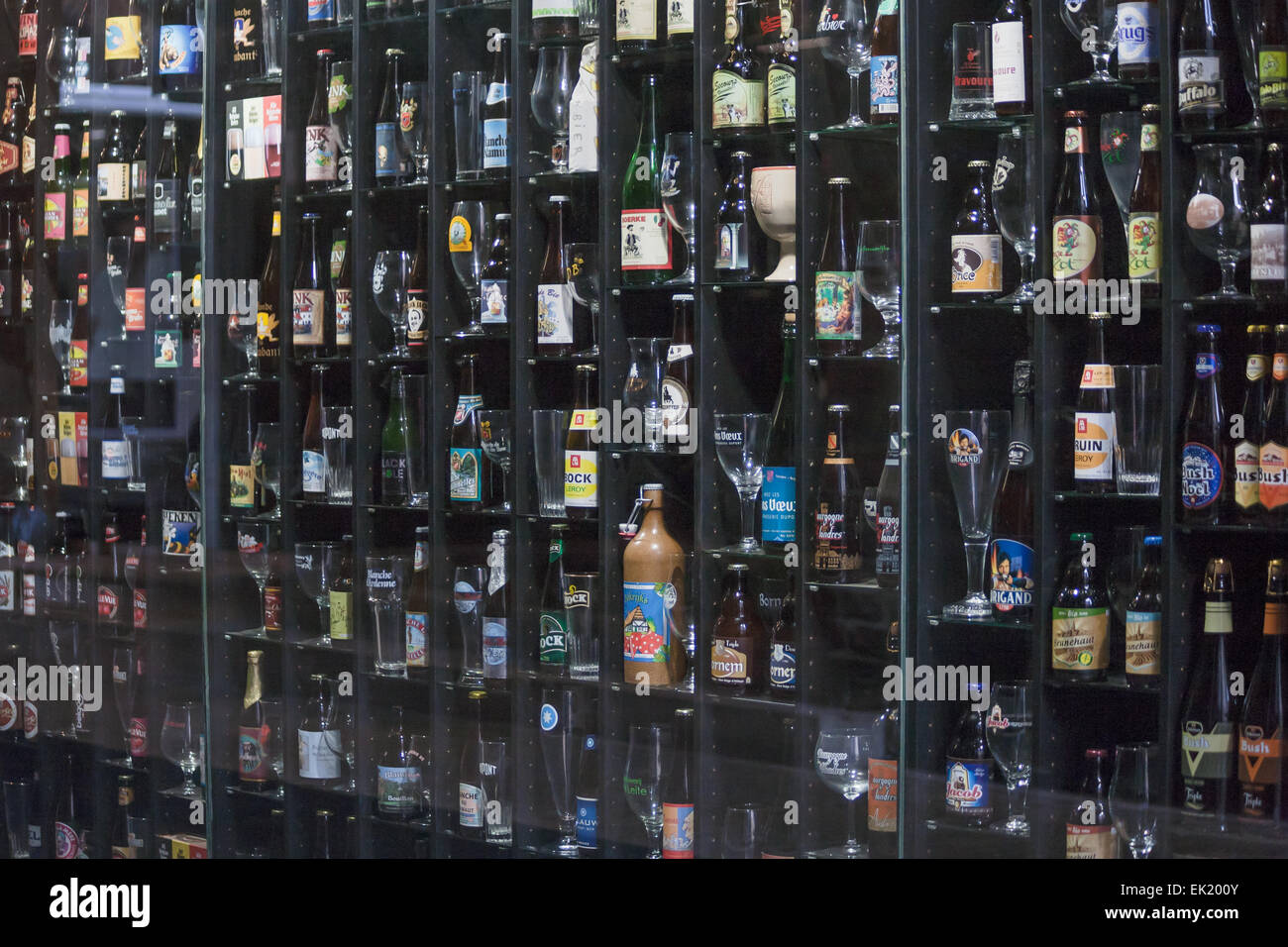 Belgian Beers, Bruges, Belgium Stock Photo
