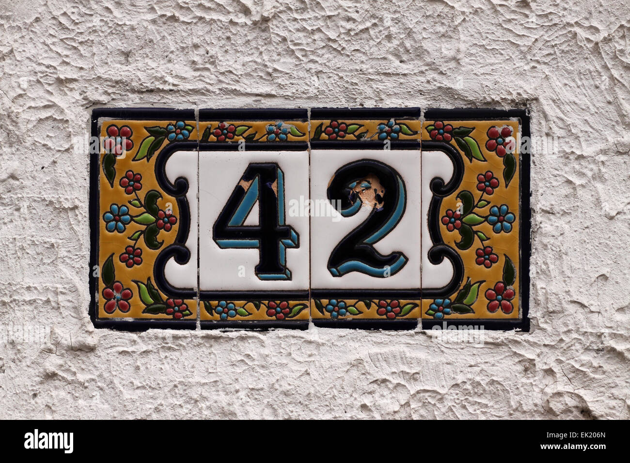 House numbers in different styles and colors (concept for real estate ...