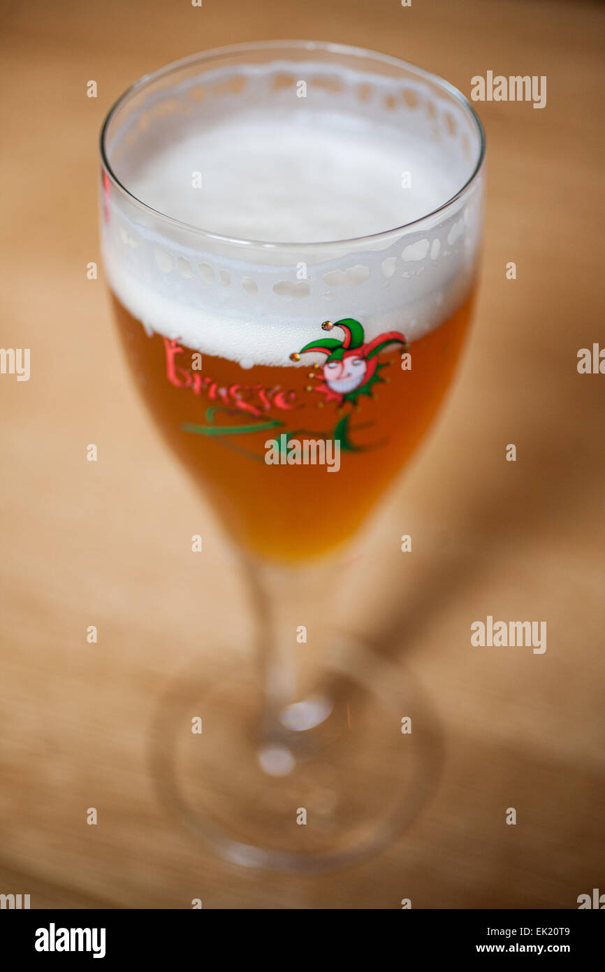 Belgian beer, Half Moon Brewery, Bruges, Belgium Stock Photo Alamy