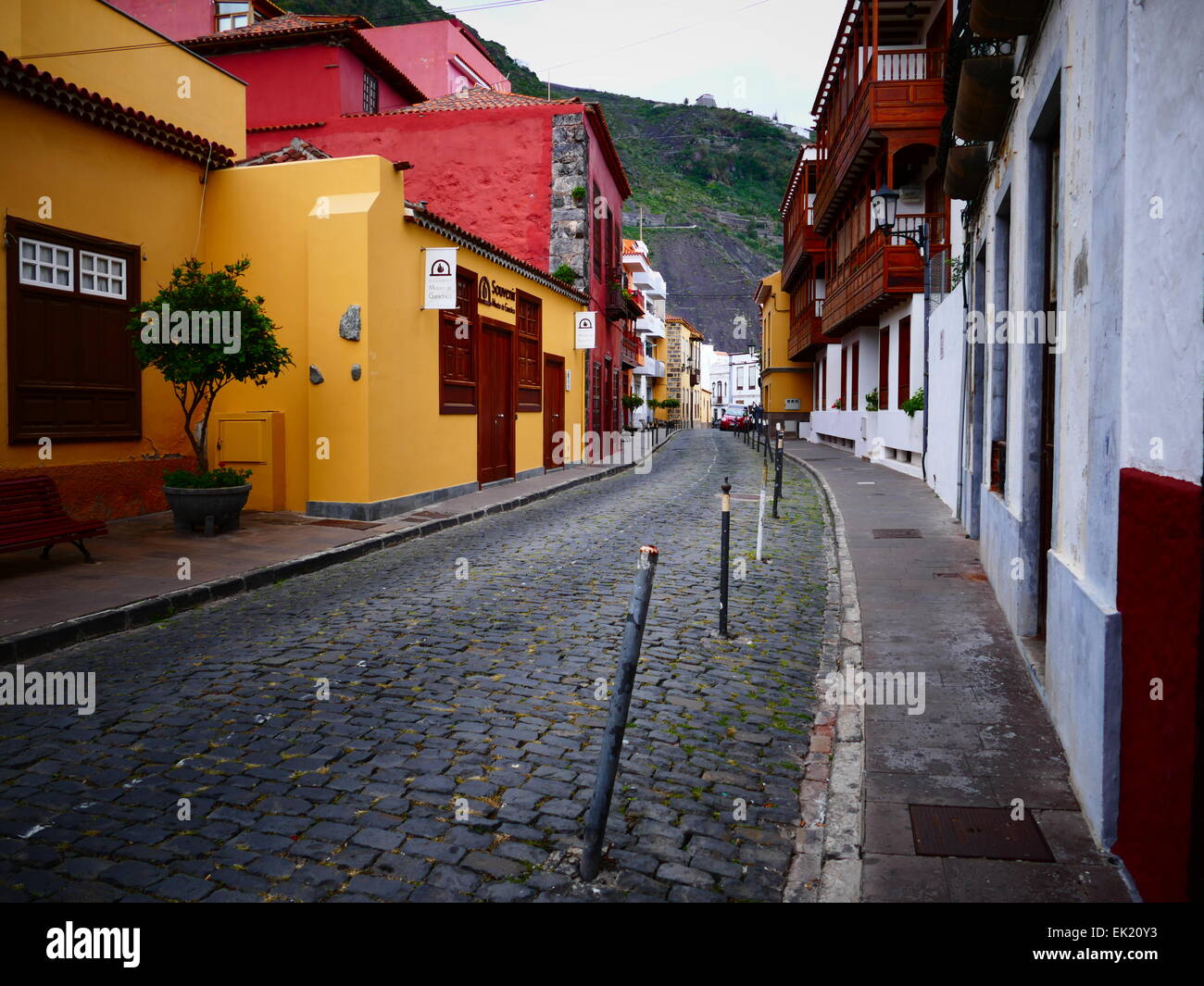 Street scene in Garachico North Tenerife island Canary islands Spain Stock Photo