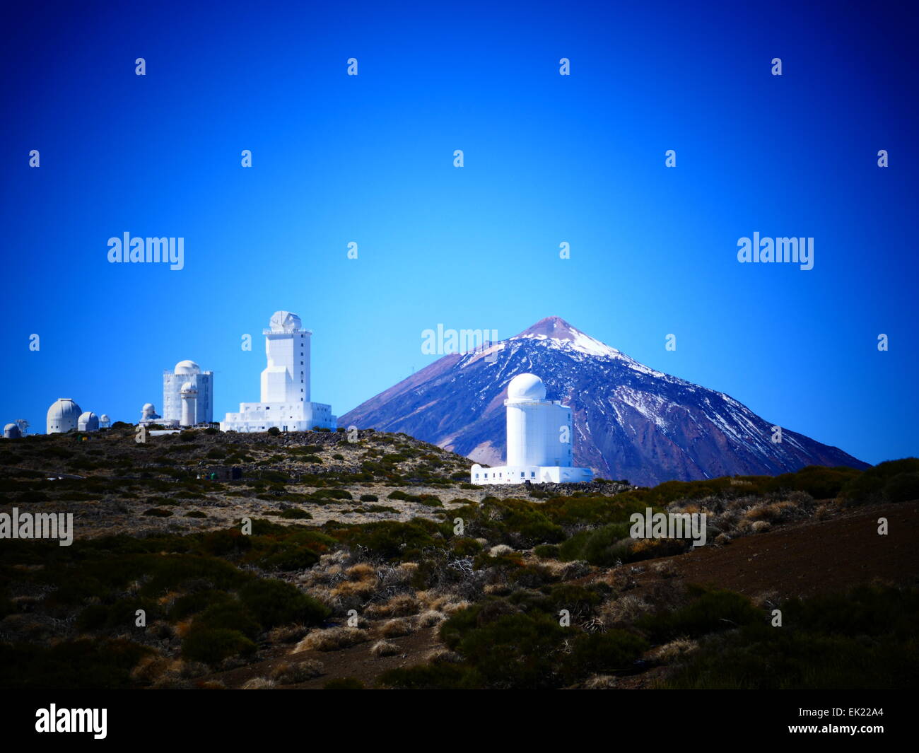 Observatorio del Tenerife Parque Nacional del Teide Tenerife Canary islands Spain Stock Photo