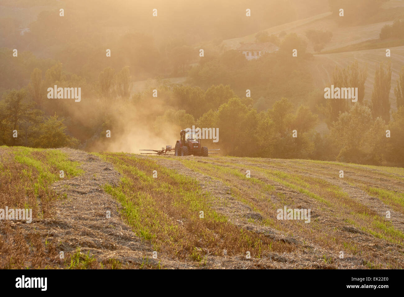 Machinery modern hill slopes food tractor hires stock photography and
