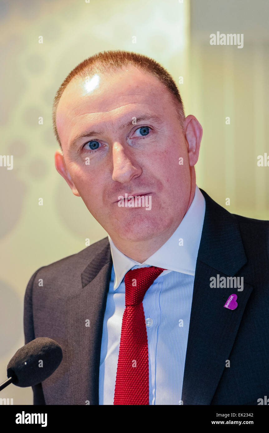 Belfast, Northern Ireland. 12th Dec 2013 - Gerry Lennon, Chief Executive of Visit Belfast at the opening of the new £1.82M Belfast Welcome Centre, a tourist information centre for visitors to Belfast and Northern Ireland. Stock Photo