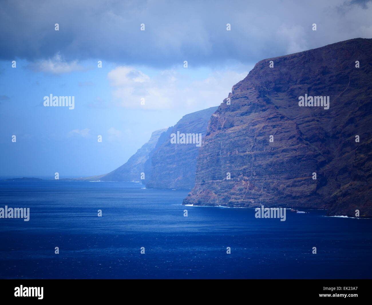 Los Gigantes Cliffs of the Giants n Puerto Santiago Tenerife island Canary islands Spain Stock Photo