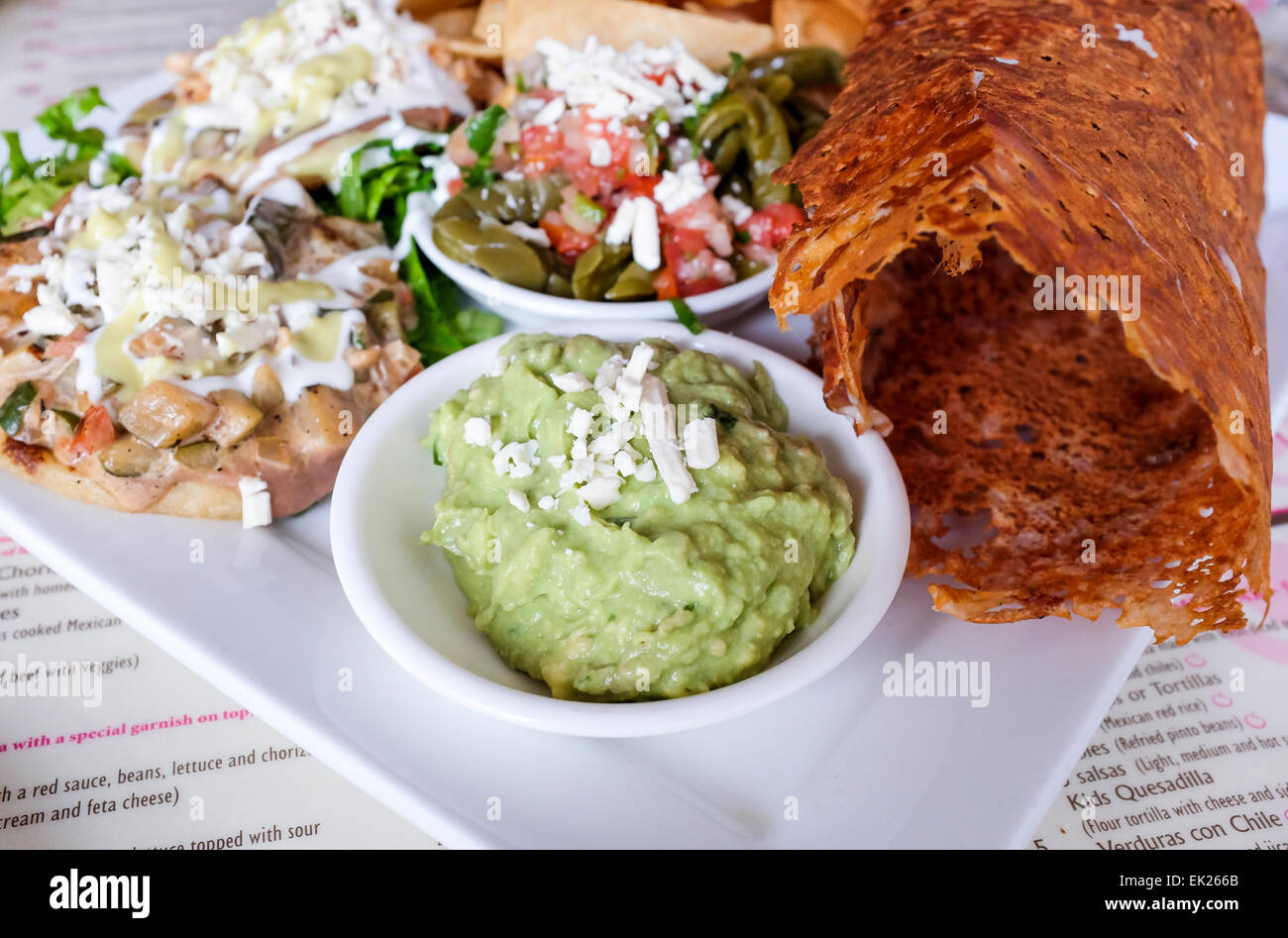 Mexican restaurant, appetizer platter Stock Photo Alamy