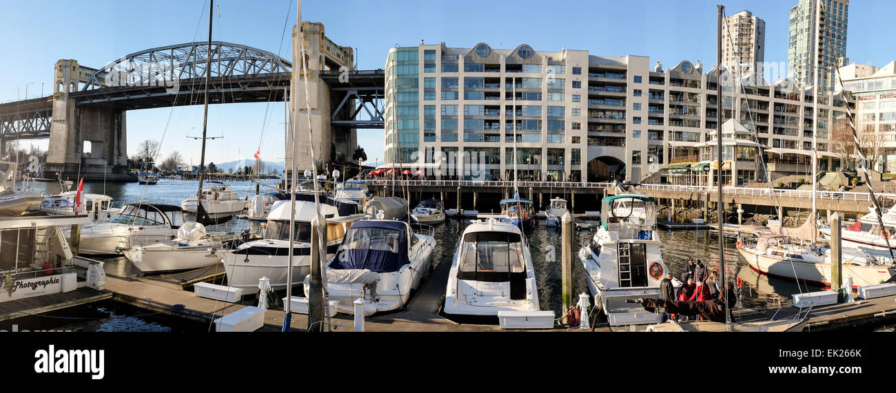 Burrard Bridge, False Creek, Vancouver, Canada Stock Photo