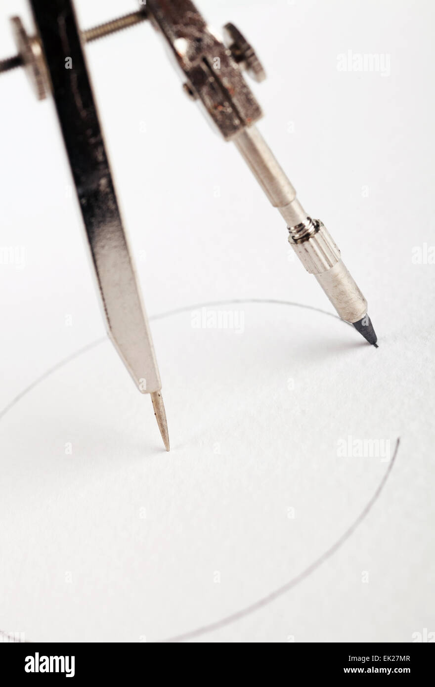 compass drawing circle Stock Photo - Alamy
