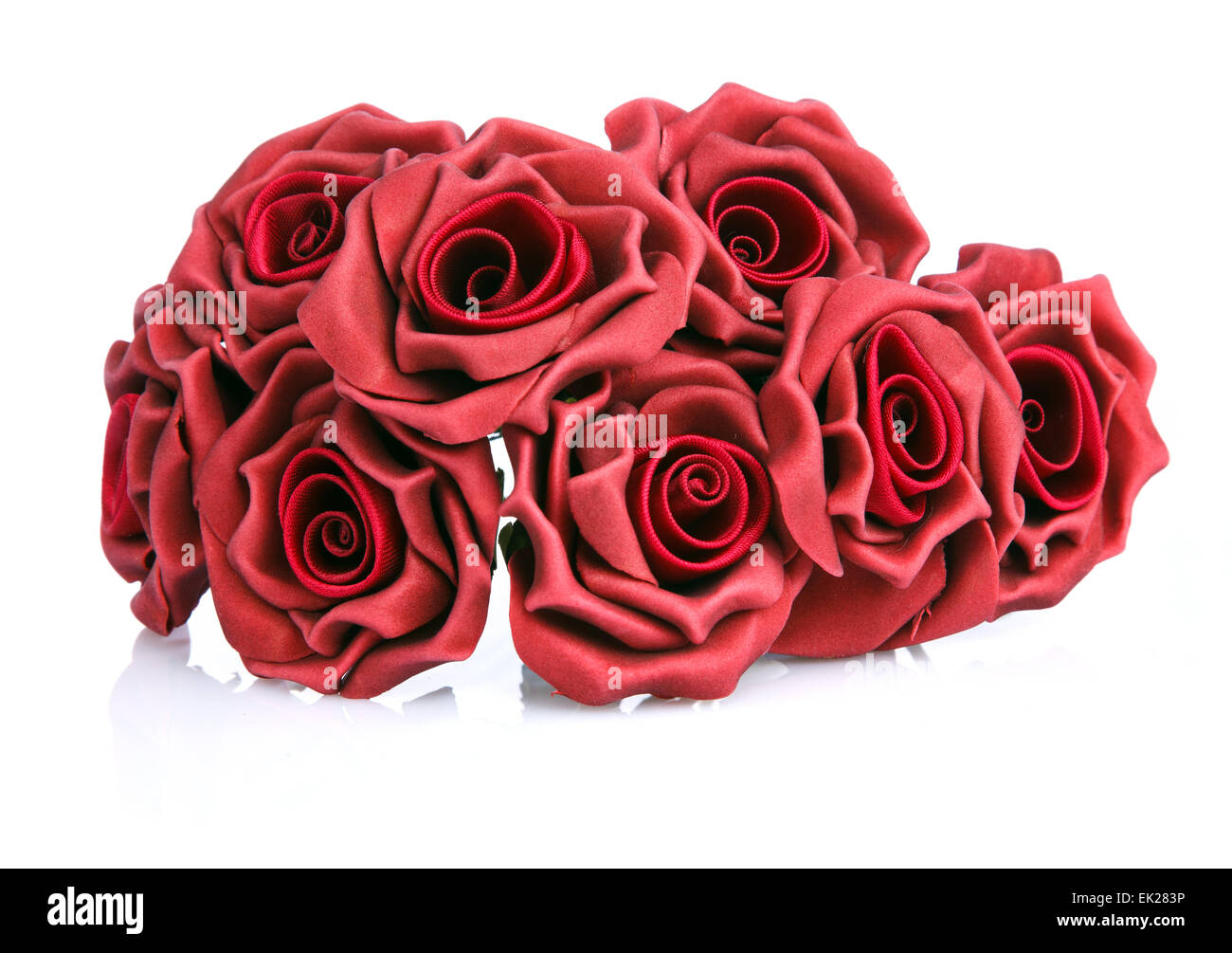 l bouquet of red roses on a white background Stock Photo