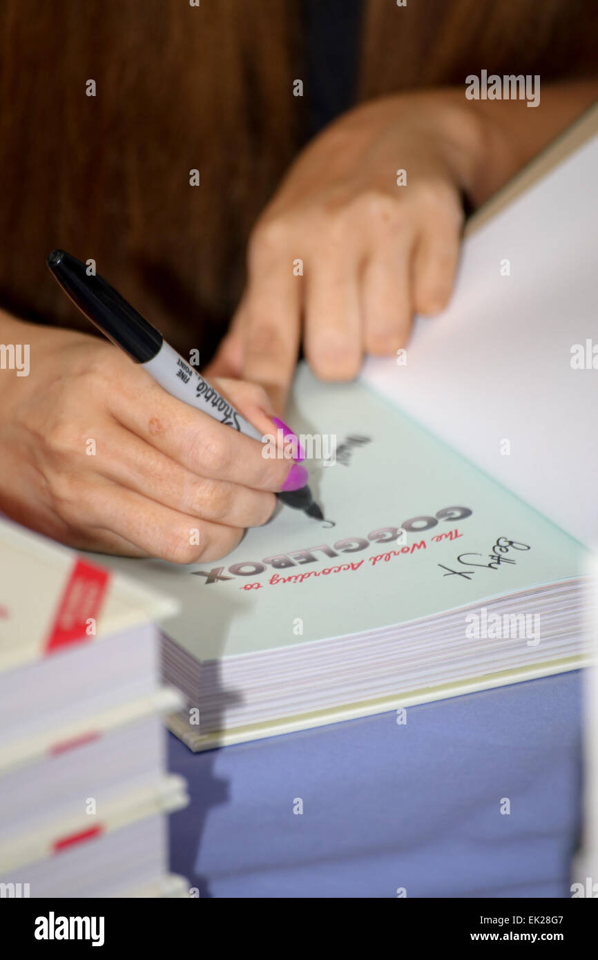 Scarlet Moffett from reality TV show Gogglebox signing the official TV