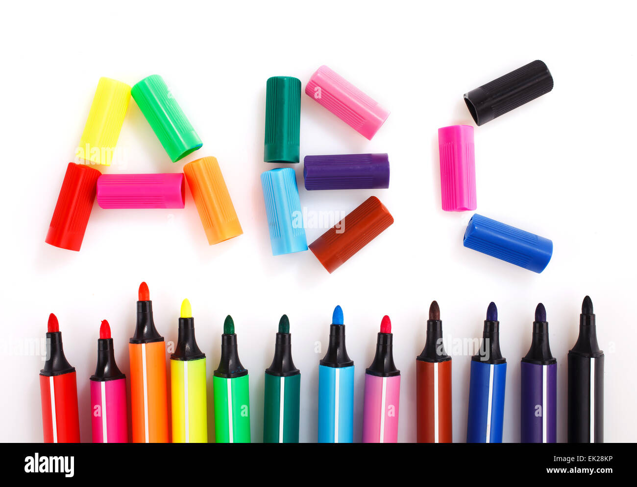 colored markers Stock Photo