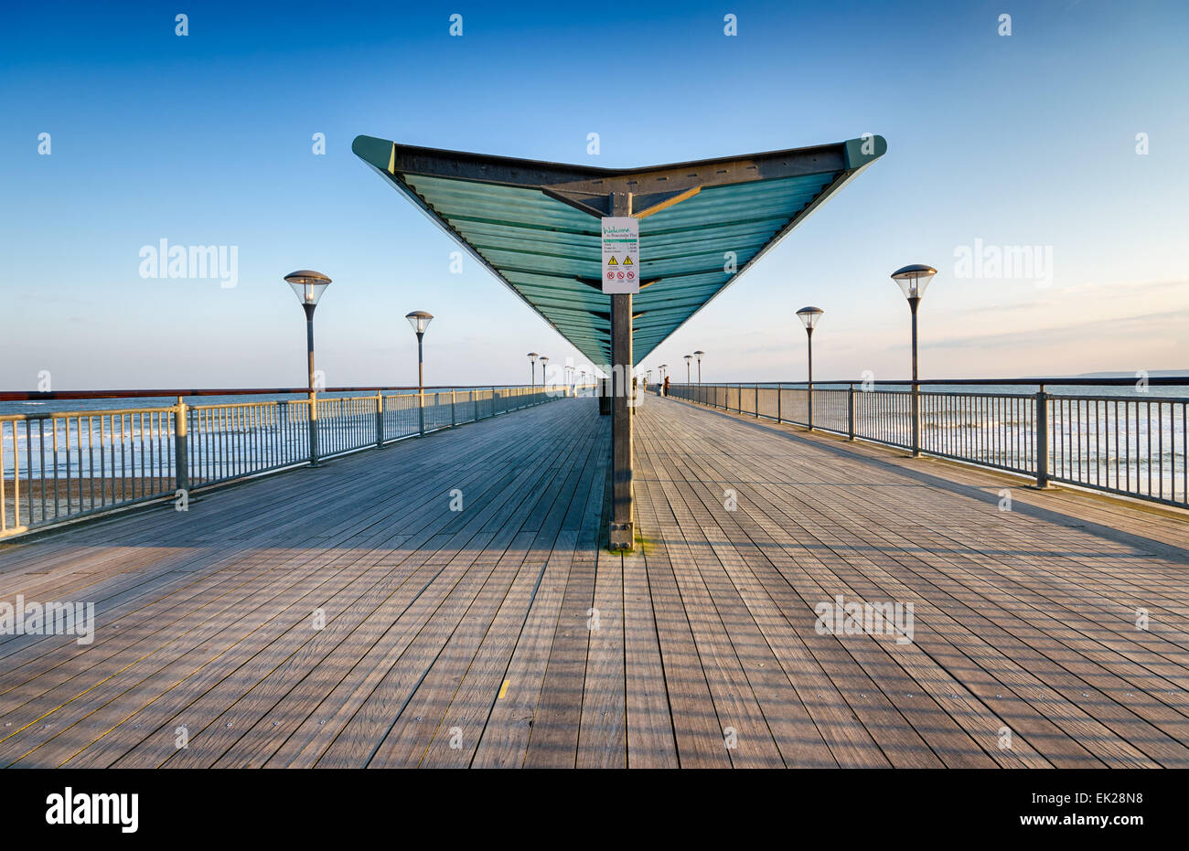 Early evening at the pier at Boscombe in Dorset Stock Photo