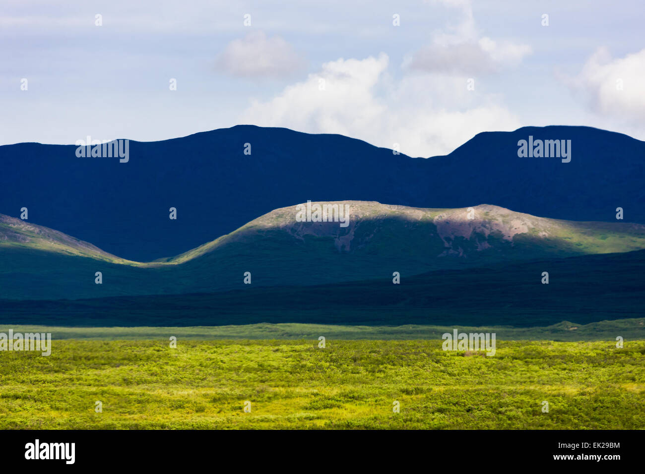 Alaska Range along Denali Highway, Alaska, USA Stock Photo