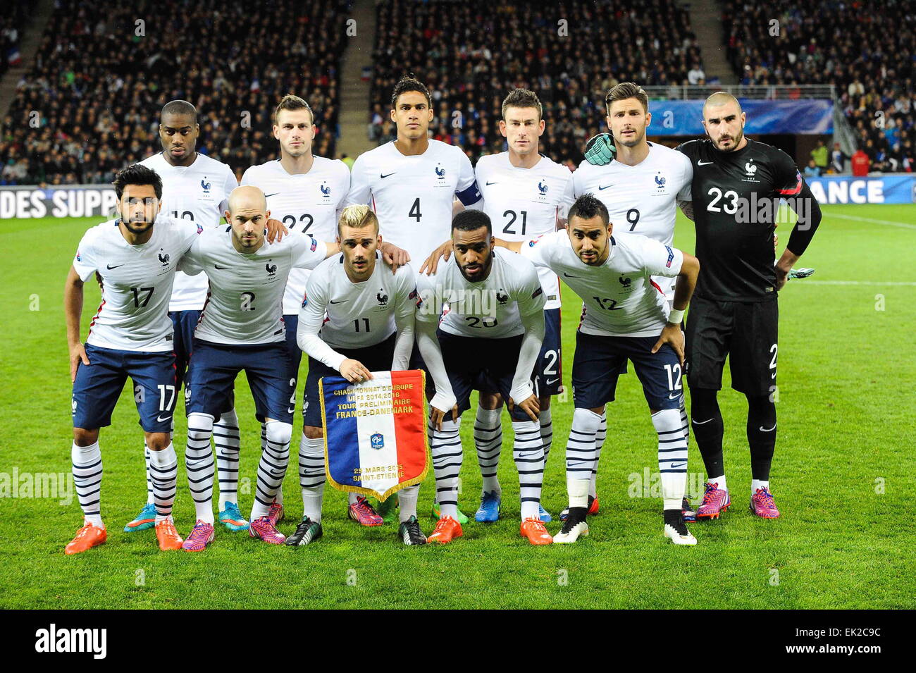 Equipe France - 29.03.2015 - France/Danemark - Match amical -Saint  Etienne-.Photo : Jean Paul Thomas/Icon Sport Stock Photo - Alamy