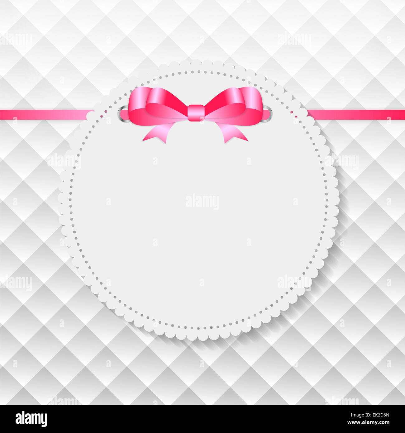 Vintage Frame with Bow Background. Vector Illustration Stock Photo - Alamy